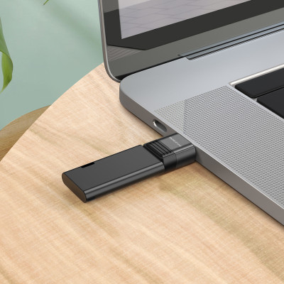 Borofone adapter BV18 - USB - Type C - fekete