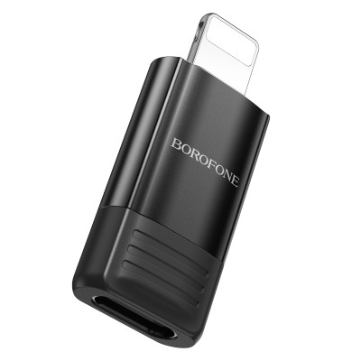 Borofone adapter BV18 - Lightning - Type C - fekete