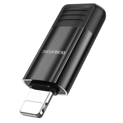 Borofone adapter BV18 - Lightning - Type C - fekete