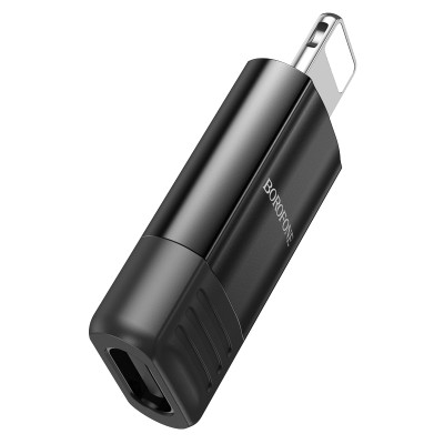 Borofone adapter BV18 - Lightning - Type C - fekete