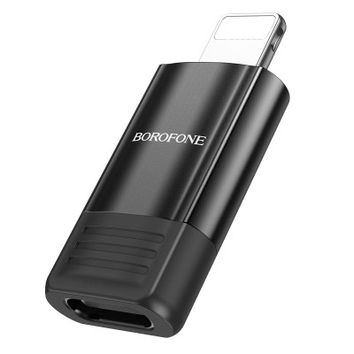Borofone adapter BV18 - Lightning - Type C - fekete