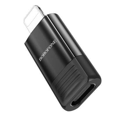 Borofone adapter BV18 - Lightning - Type C - fekete