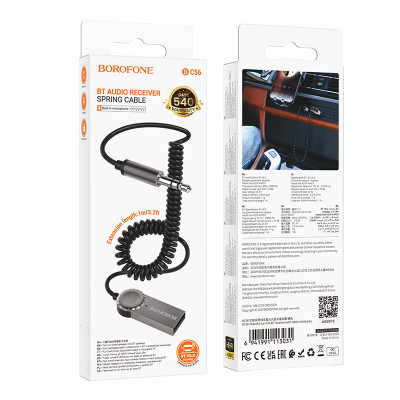 Borofone Bluetooth AUX vevő BC56 Peaceful szürke