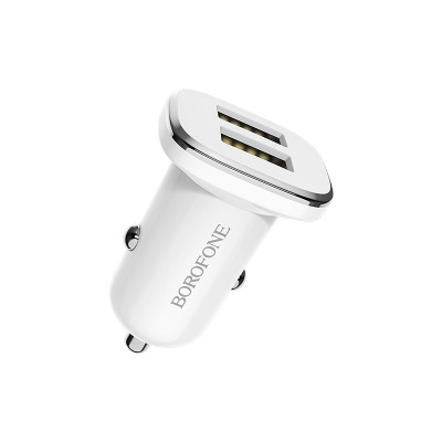 Borofone autós töltő BZ12 Lasting Power - 2xUSB - 2,4A fehér