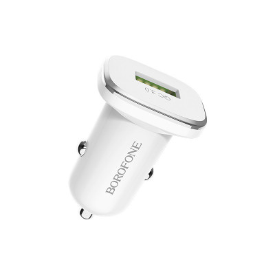 Borofone autós töltő BZ12A Lasting Power - USB - QC 3.0 18W 3A fehér