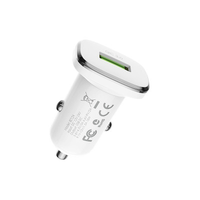 Borofone autós töltő BZ12A Lasting Power - USB - QC 3.0 18W 3A fehér