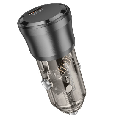 Borofone autós töltő BZ24 Clever - Type C - QC 3.0 PD 20W fekete