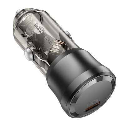 Borofone autós töltő BZ24 Clever - Type C - QC 3.0 PD 20W fekete