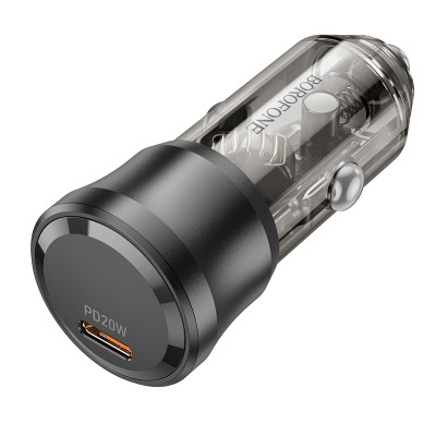Borofone autós töltő BZ24 Clever - Type C - QC 3.0 PD 20W fekete