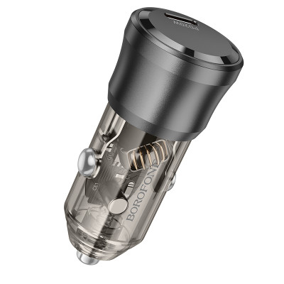 Borofone autós töltő BZ24 Clever - Type C - QC 3.0 PD 20W fekete