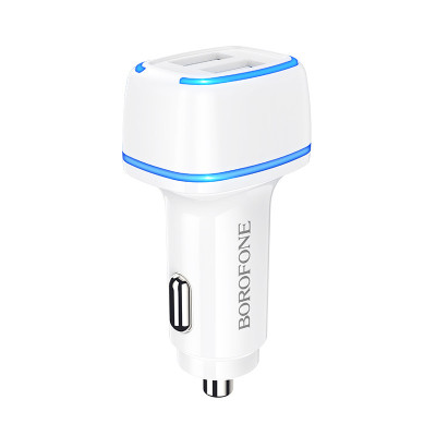 Borofone autós töltő BZ14 Max - 2xUSB - 2,4A fehér