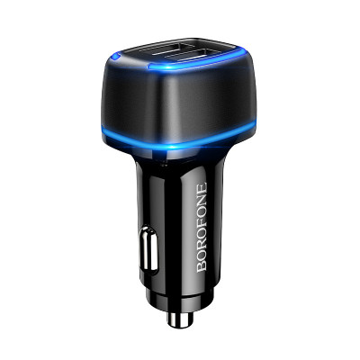 Borofone autós töltő BZ14 Max - 2xUSB - 2,4A fekete