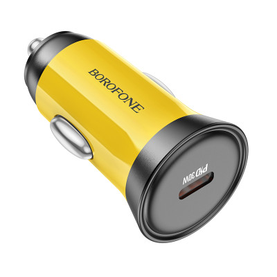 Borofone autós töltő BZ26 Searcher - Type C - PD 30W 3A sárga