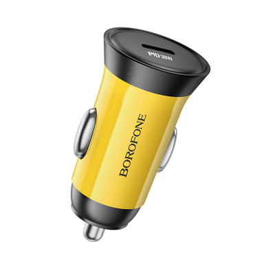 Borofone autós töltő BZ26 Searcher - Type C - PD 30W 3A sárga