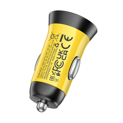 Borofone autós töltő BZ26 Searcher - Type C - PD 30W 3A sárga