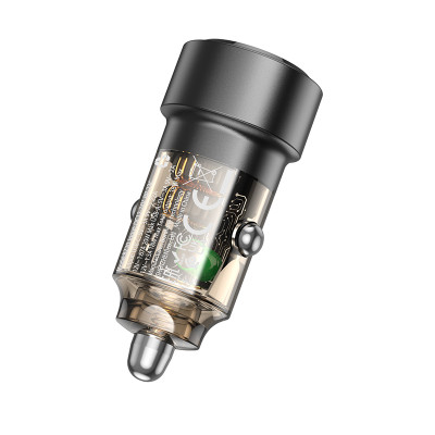 Borofone autós töltő BZ20 Smart - USB + Type C - QC 3.0 PD 38W fekete