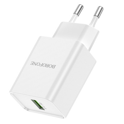 Borofone fali töltő BN5 Jingrui - USB - QC 3.0 18W fehér