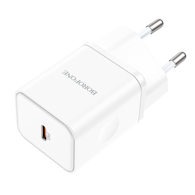 Borofone fali töltő BN6 Field - Type C - QC 3.0 PD 20W fehér