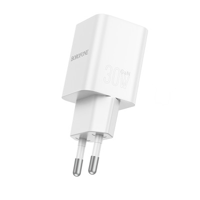 Borofone fali töltő BN13 Safety GaN - Type C - PD 30W fehér