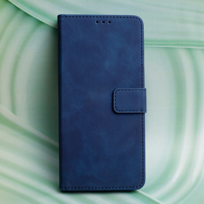 Samsung Galaxy S24 Smart Velvet Mágneses fliptok sötétkék