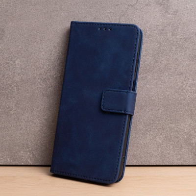 Samsung Galaxy S24 Smart Velvet Mágneses fliptok sötétkék