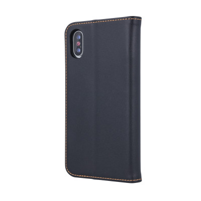 Samsung Galaxy A51 eredeti bőr oldalra nyíló tok, fekete (Genuine Leather Smart Pro)
