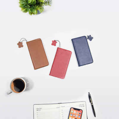 Samsung Galaxy A51 eredeti bőr oldalra nyíló tok, fekete (Genuine Leather Smart Pro)