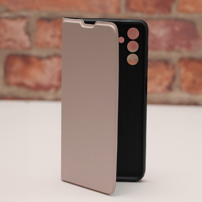 Xiaomi Redmi 9A / 9AT / 9i Smart Soft Flip védőtok, bézs
