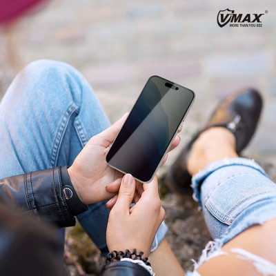 iPhone 7 / 8 Plus Vmax edzett 0,33mm 2,5D átlátszó privacy (betekintésgátló) üvegfólia