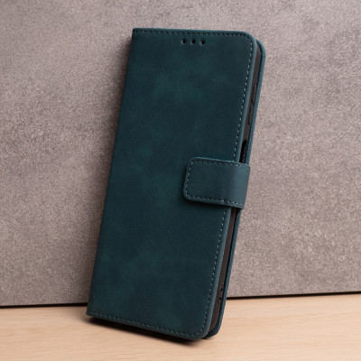 Samsung Galaxy S24 Smart Velvet Mágneses fliptok sötétzöld