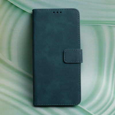 Samsung Galaxy S24 Smart Velvet Mágneses fliptok sötétzöld
