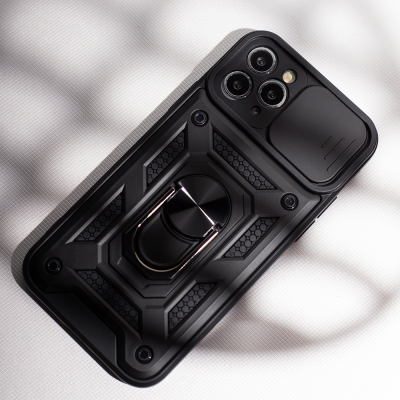 Samsung Galaxy A52 4G / A52 5G / A52S 5G Defender Slide ütésálló tok, fekete