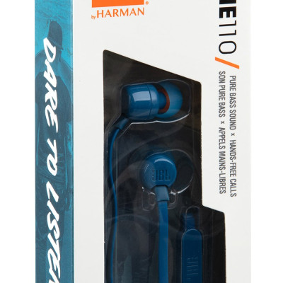JBL T110 vezetékes fülhallgató, kék (JBLT110BLU)