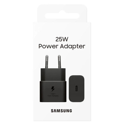 SAMSUNG EP-T2510NBE hálózati töltő Type-C aljzat (25W, GaN, PD gyorstöltő) FEKETE