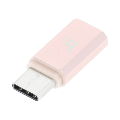 HOCO Type-C – Micro USB átalakító adapter, rózsa arany