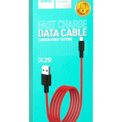 HOCO X29 Micro usb kábel piros, 1M