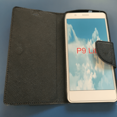 Huawei P9 Lite fliptok (barna-fekete)