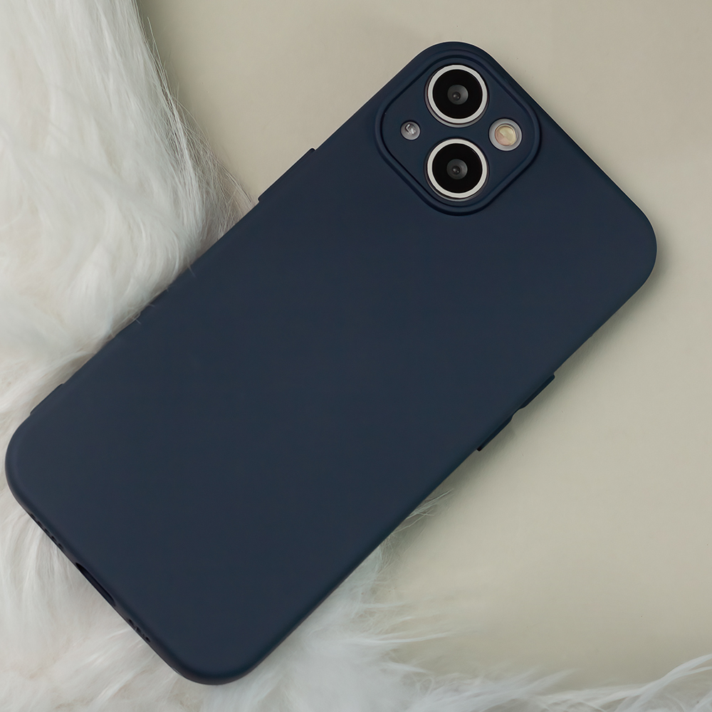 iPhone 14 sötétkék box szilikon tok