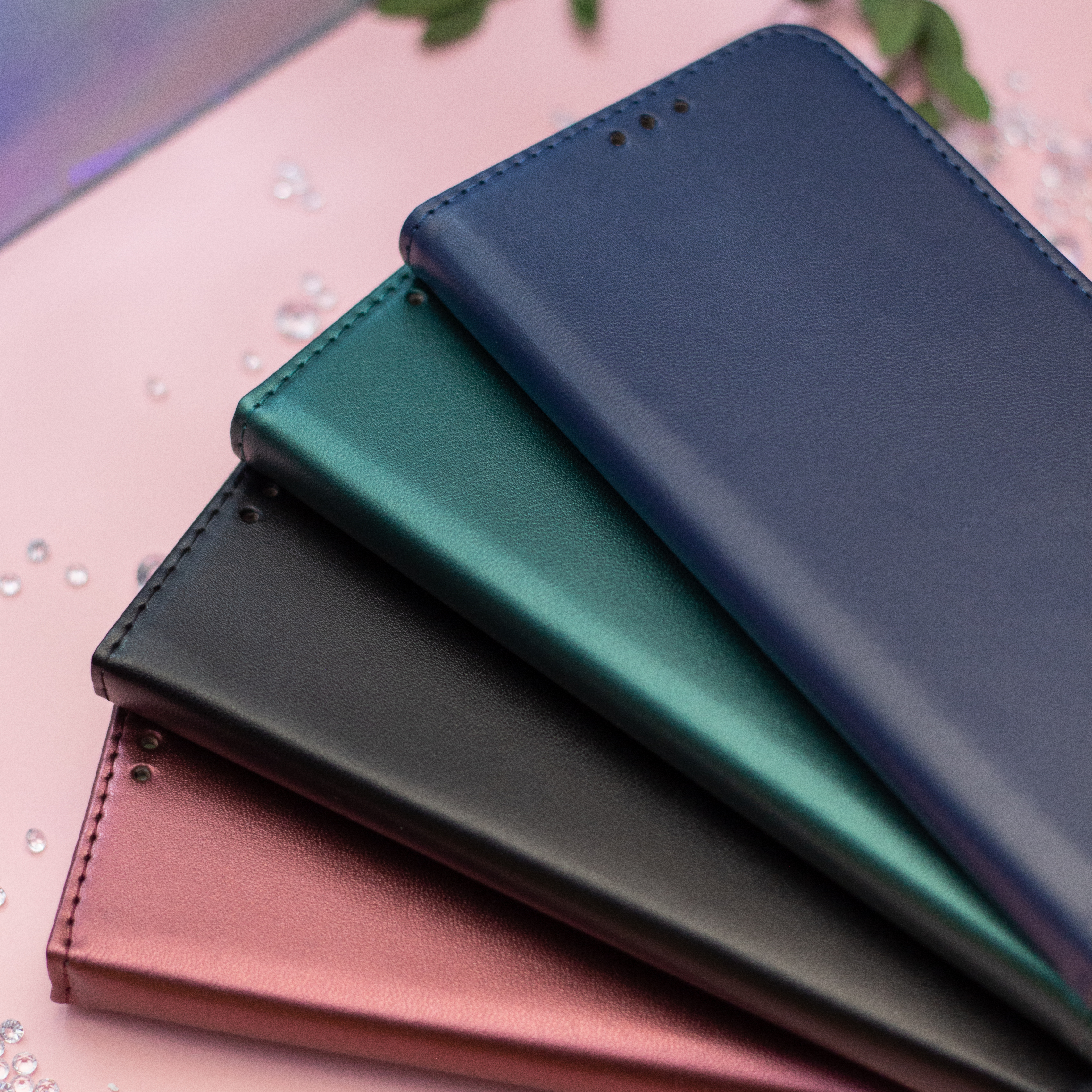 Samsung Galaxy A17 5G / A26 5G fekete mágneses könyvtok bőr hatású, SMART