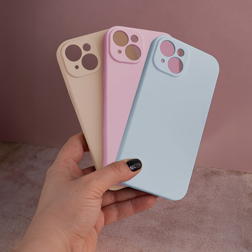 iPhone 15 bézs SZILIKON tok