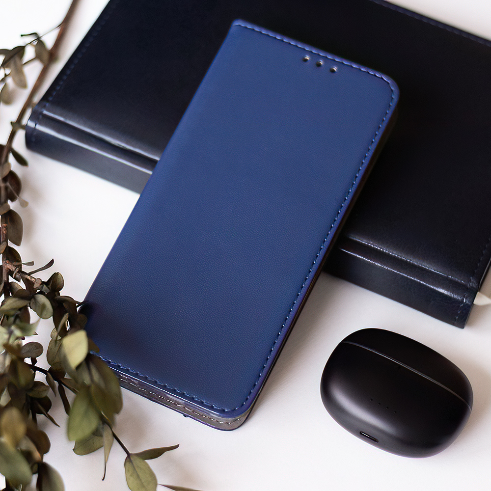 Xiaomi Redmi 15C 4G EU / 15C 5G EU (173.16 x 81.06 x 8.2 mm) sötétkék mágneses könyvtok bőr hatású, SMART