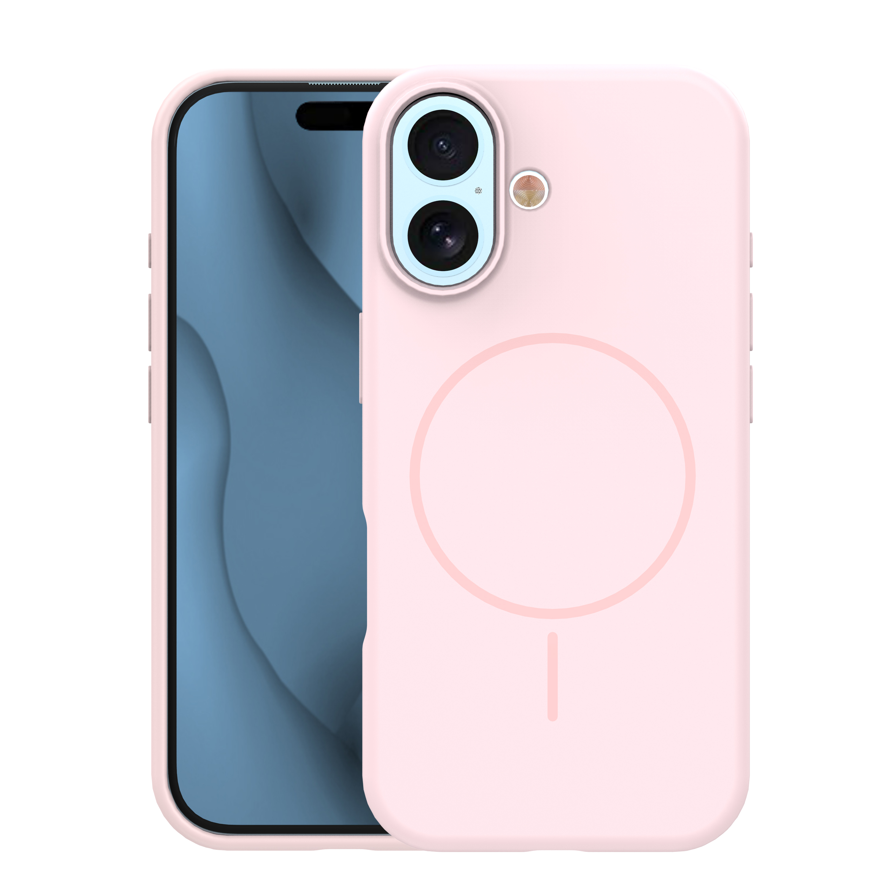 iPhone 17  / 18 világos rózsaszín Thin Mag tok
