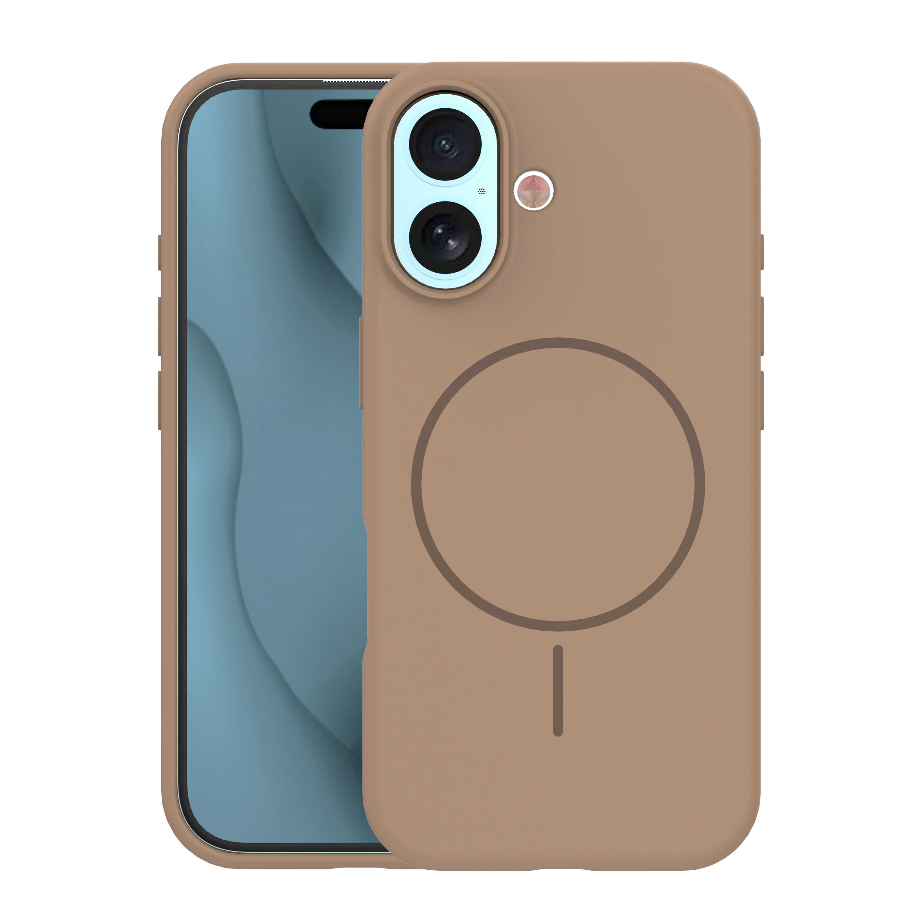 iPhone 17  / 18 világos barna Thin Mag tok