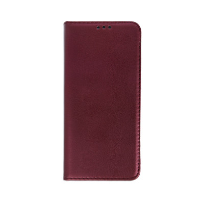 Honor 600 / 600 Pro burgundy mágneses könyvtok bőr hatású, SMART