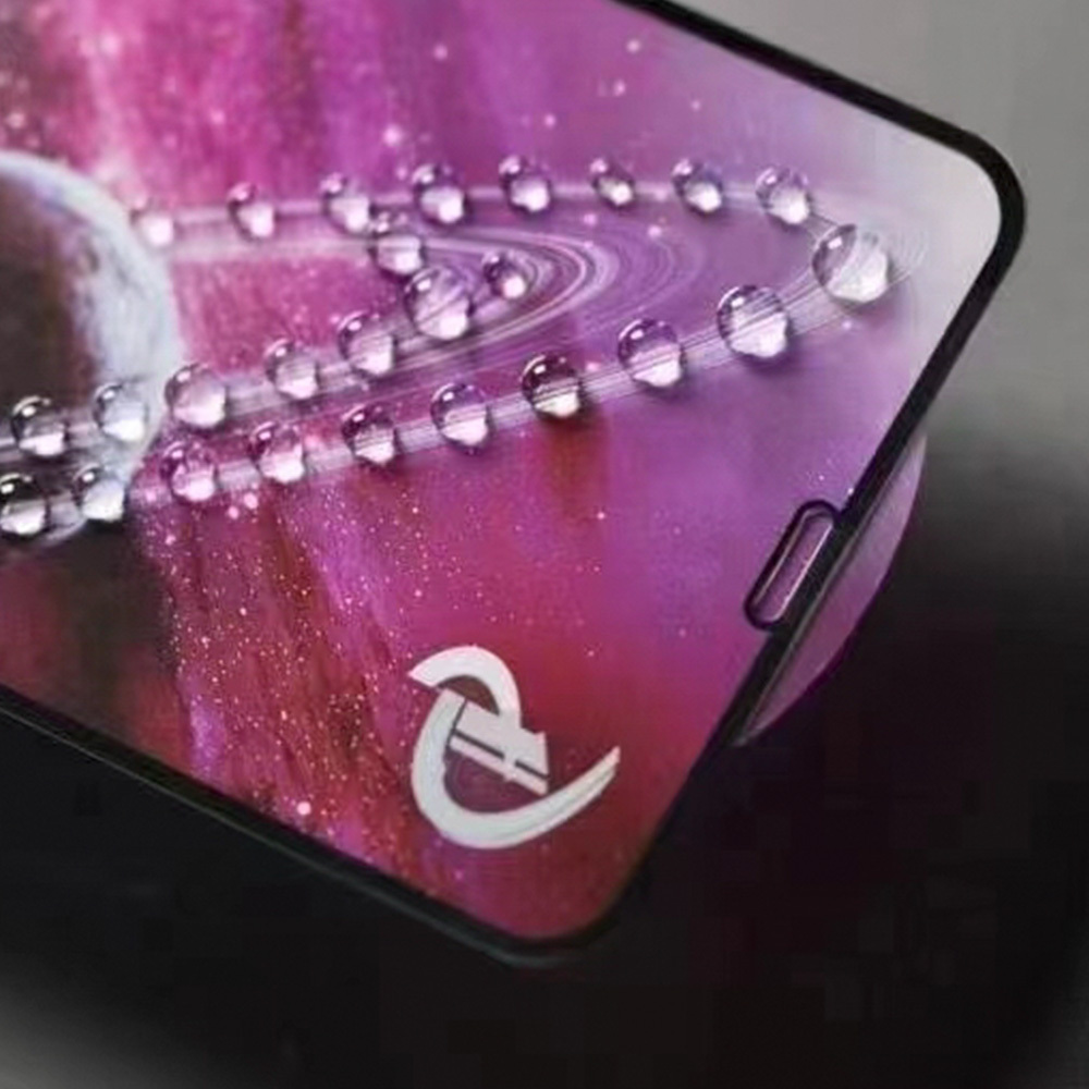 iPhone 15 / 16 előlapi edzett üveg fekete kerettel 9D
