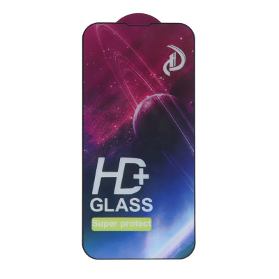 iPhone 15  / 16 előlapi edzett üveg fekete kerettel 9D